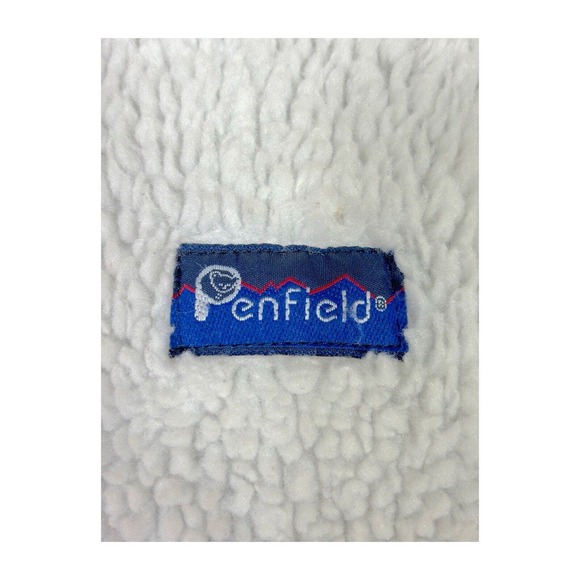 Vintage 90s Penfield Medium Deep Pile Sherpa Fleece Jacket USA Flaw - Picture 4 of 9